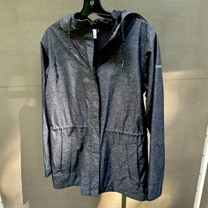 Columbia women’s Norwalk Mountain hooded jacket. Black/gray heather. Size M.